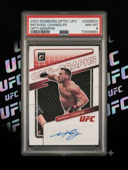 2022 Donruss Optic UFC Michael Chandler Auto PSA 8