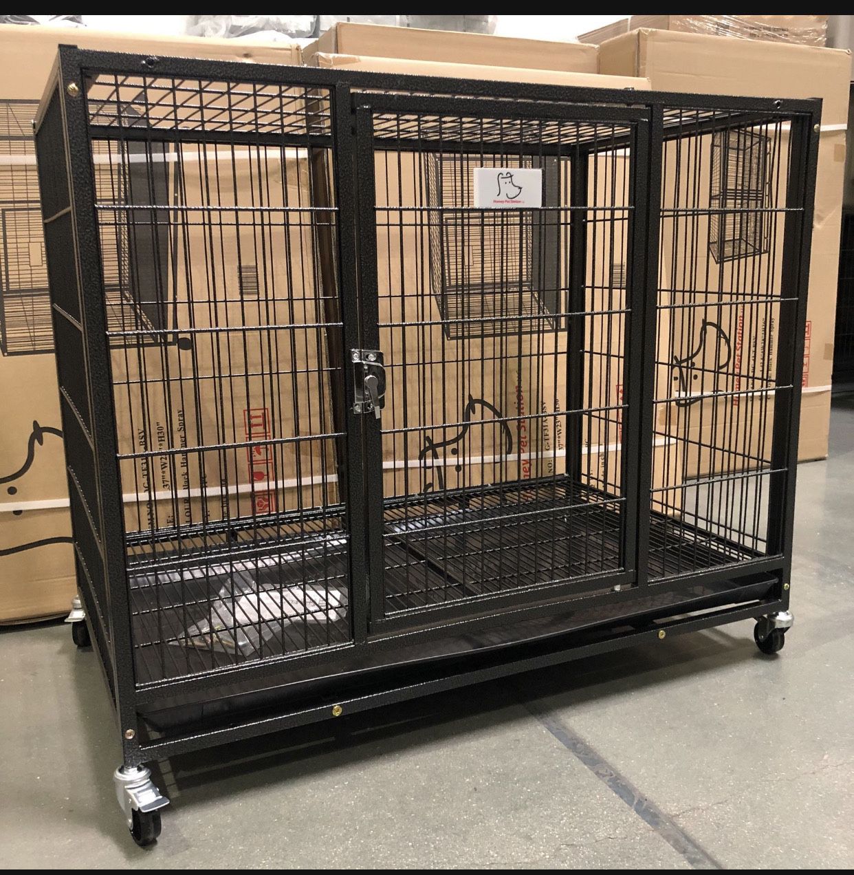 🔥 Brandnew 37” Heavy Duty Dog Kennel Crate Cage 🐶 please see dimensions in second picture 🇺🇸 