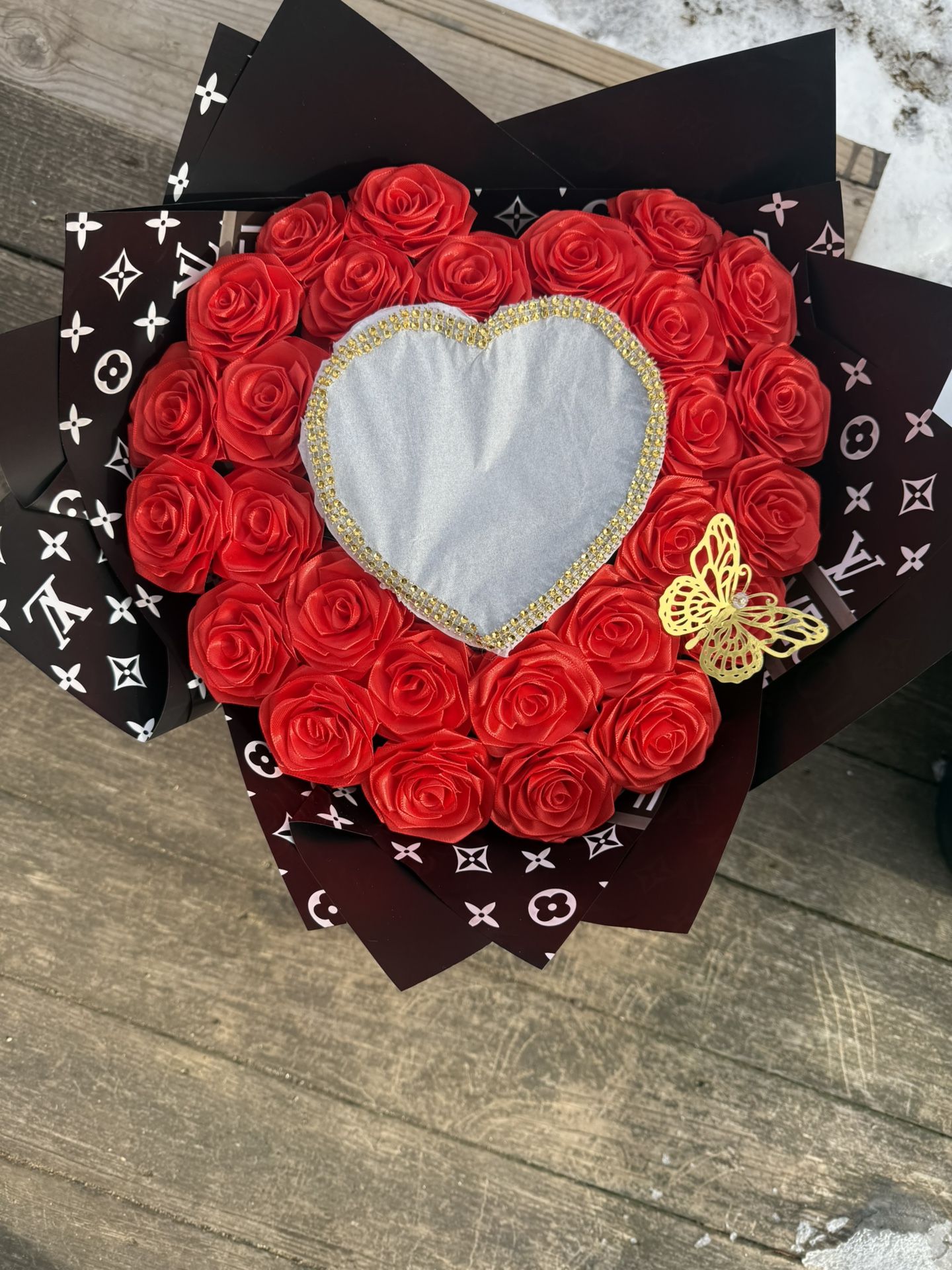 Burn Away To Reveal Message bouquet.