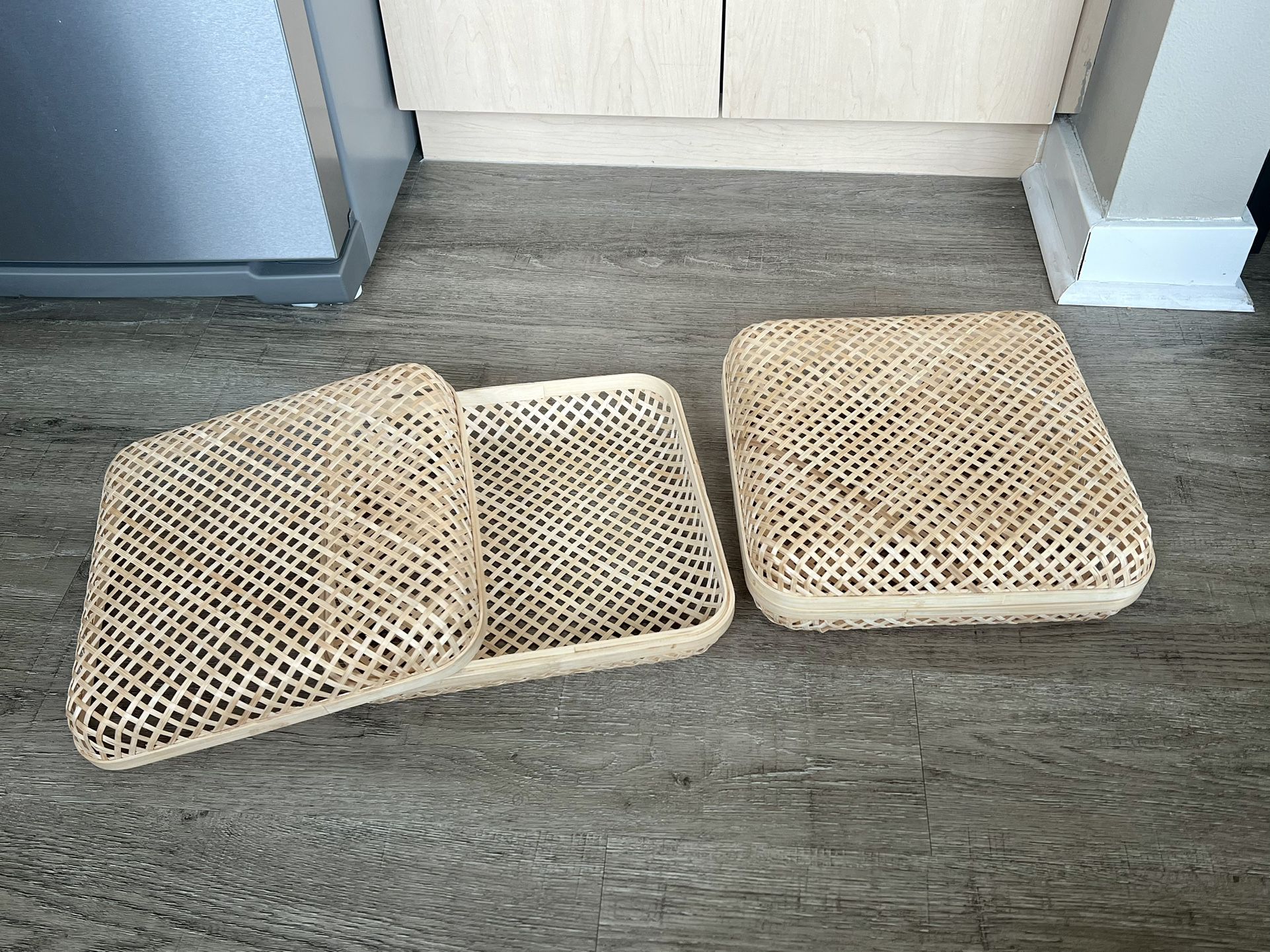 Ikea Woven Bamboo Storage Box With Lid