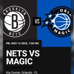 2 Tickets For Sale Tonight Magic Vs. Nets