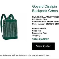 REAL!! Goyard Cisalpin Bag. Receipt in photos. Please read description!