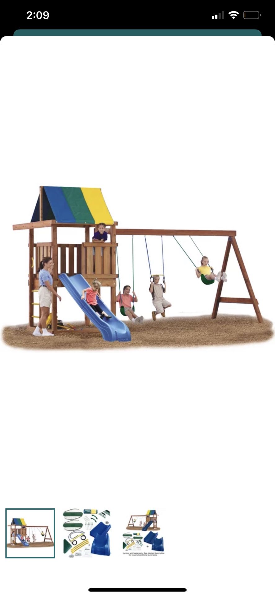 Wrangle Deluxe Swing Set Hardware Kitwitch Slide (wood Not Included)