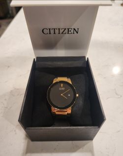 Citizen Men's Black Leather Watch ⌚️ 