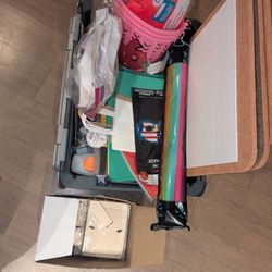 Box Of Various Craft Supplies