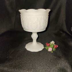 Milk Glass Compote 