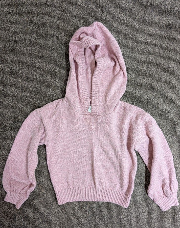 Janie and Jack Toddler Girl Pink Hoodie Sweater Size 2T Like NEW