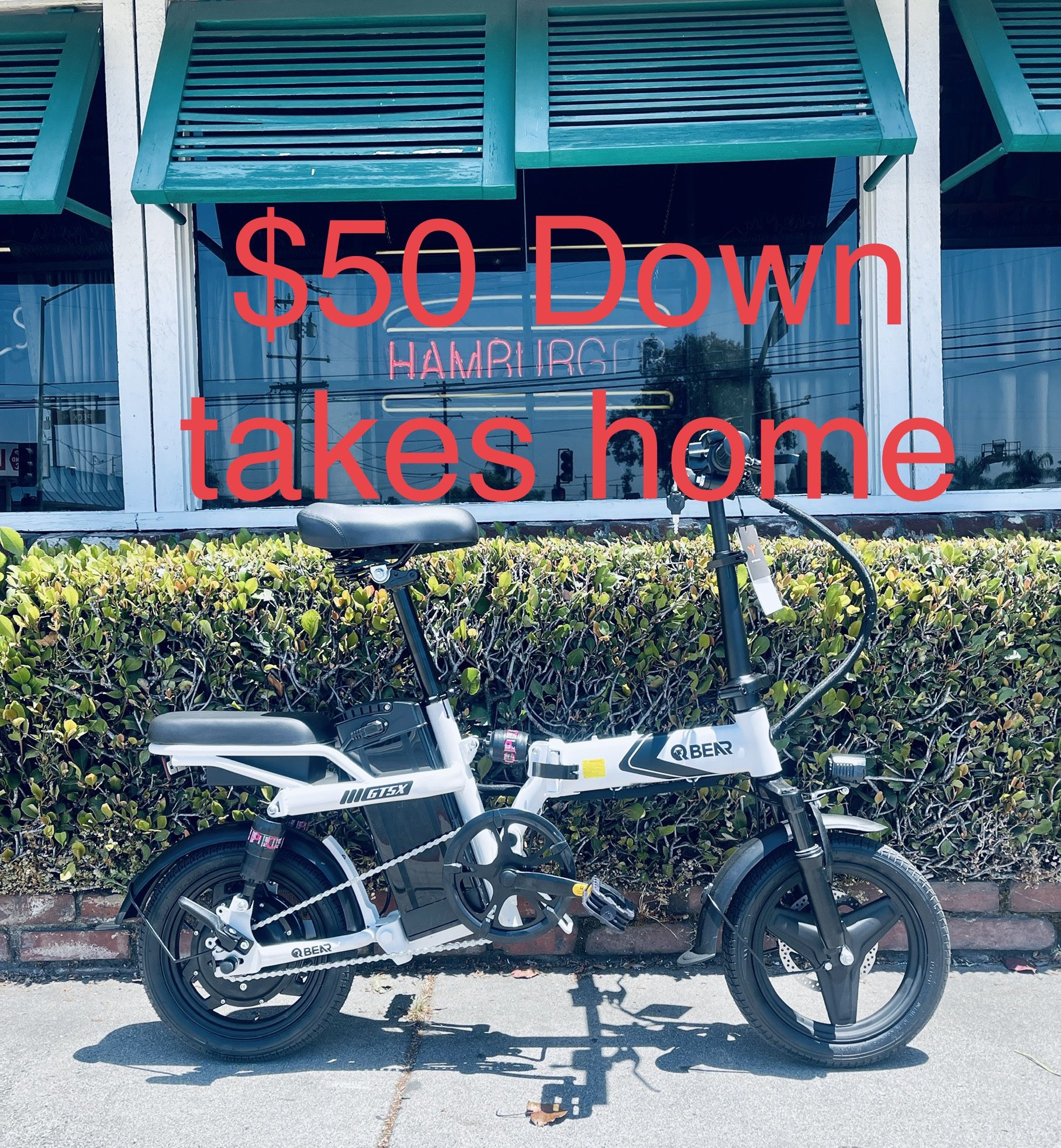 $50 Down Financing 🎉💰Dual Seat 48v Folding Ebike Gtx