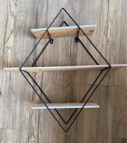 Geometric Diamond Wall Shelf