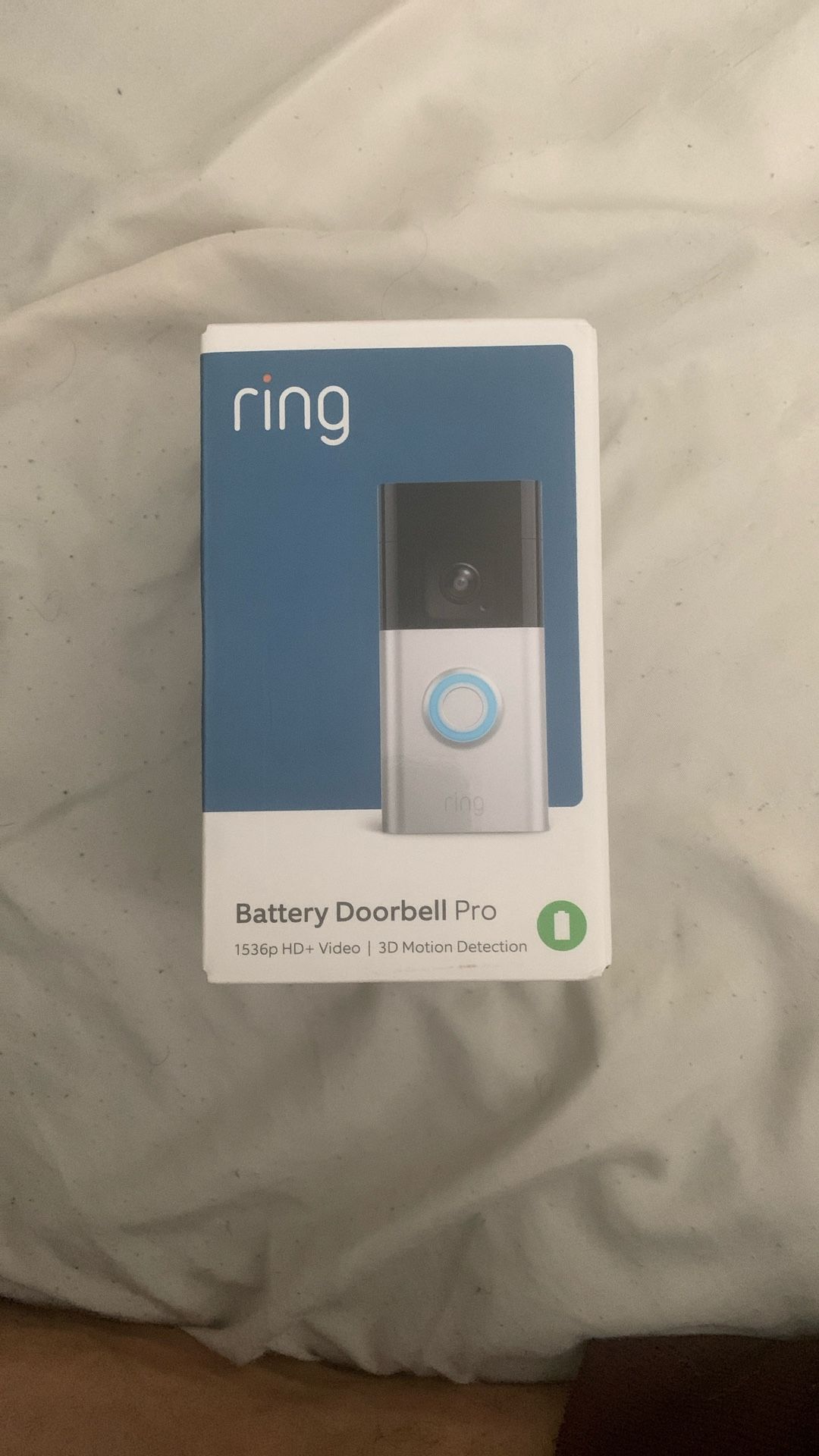 Brand New Ring Battery Doorbell Pro – 1536p HD+ Video, 3D Motion Detection