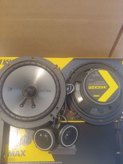 KICKER 1 PAIR 6.5' 300 WATTS COMPONENT SET WITH CROSSOVER CAR SPEAKER