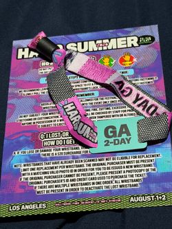 GA 2 day hard summer wristband