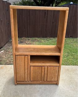 Vintage Solid Wood Entertainment Shelf