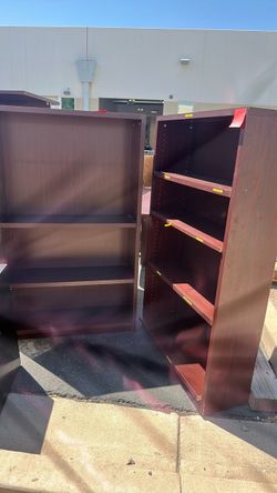Mahogany Wood Bookcases Set of Two