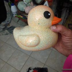 JA-RU Glitter Giant Metallic Shiny  Rubber Duck 