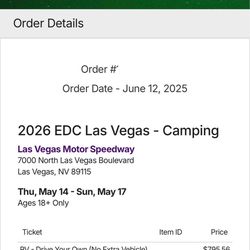 EDC RV CAMPING PASS