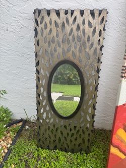 Bronze accent mirror for wall
