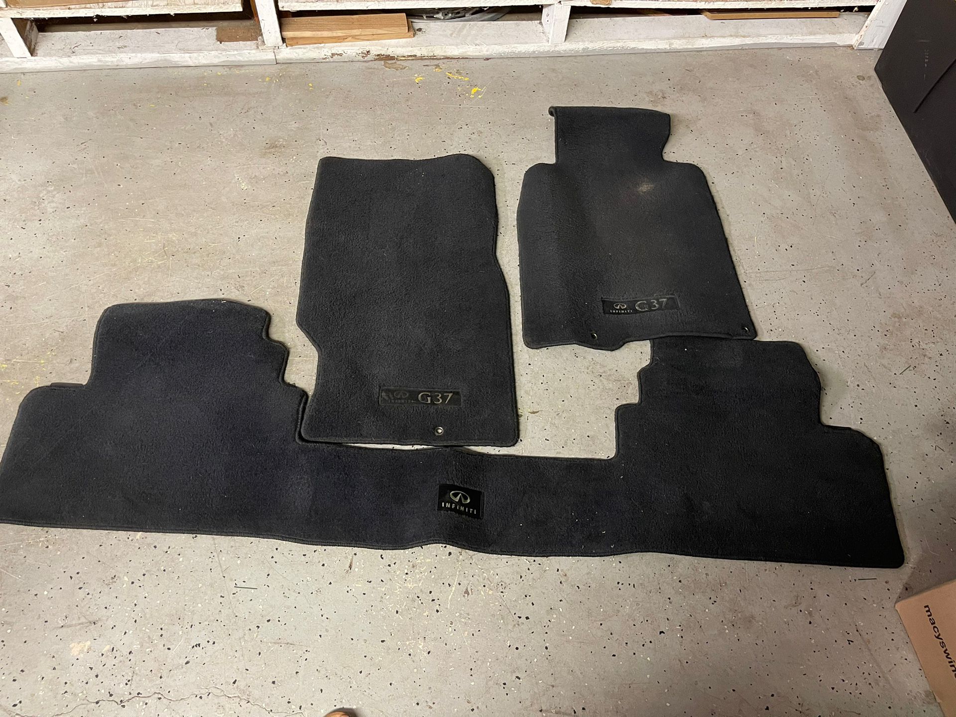 10-13 Infiniti G37 Sedan Interior Floor Mat Carpet Set Black OEM FRONT REAR
