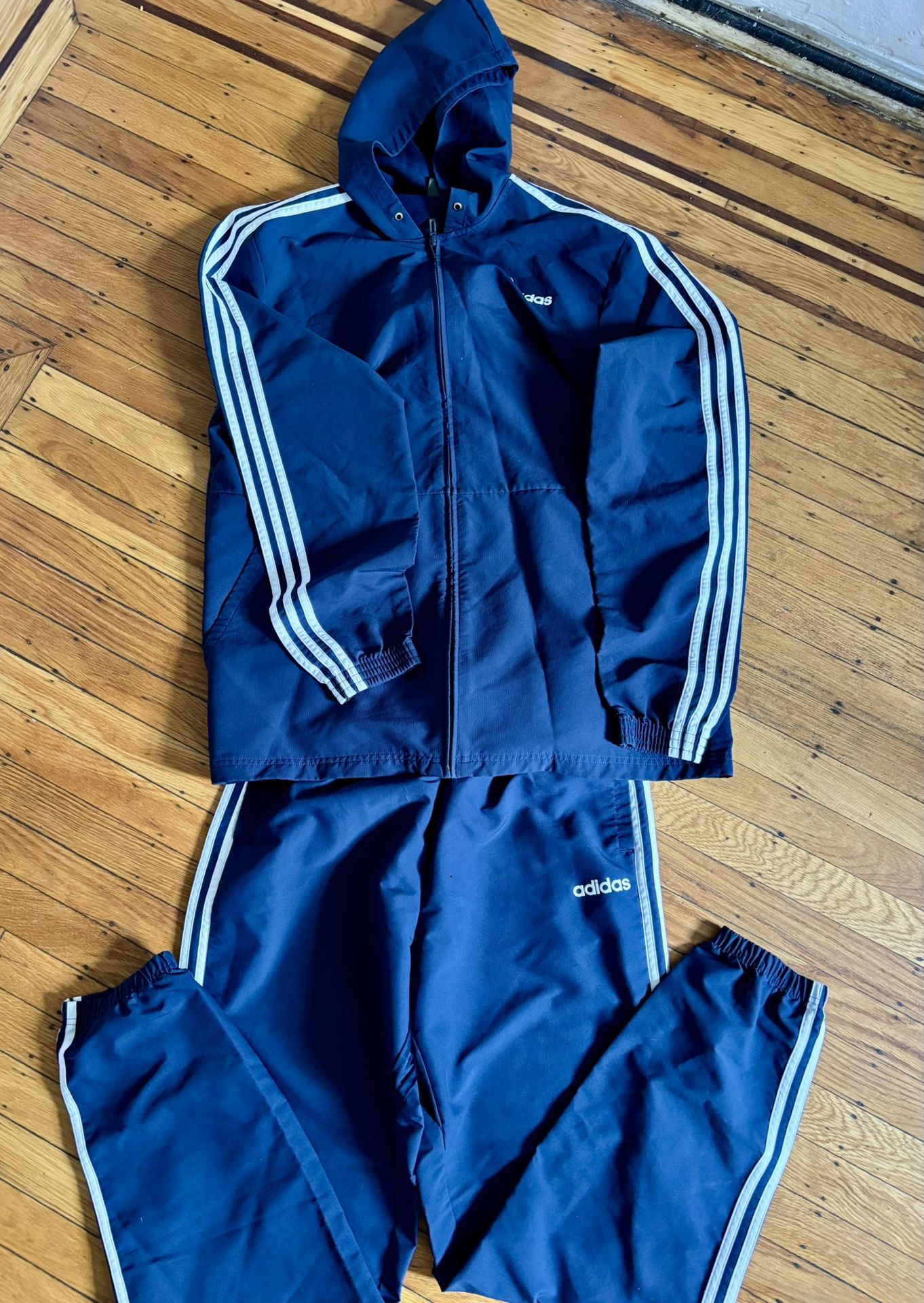 Adidas 2pc Hoofed Stripe Jogger Lightweight Sz L:T