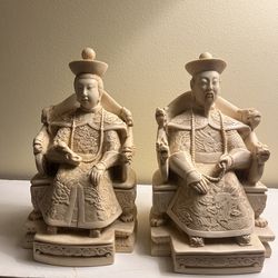 Vintage Chinese Emperor & Empress Statues By Norleans Sale In IL