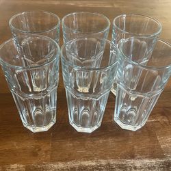 Set of 6 glass tumblers 12oz $5 For All