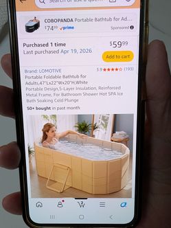 Portable soaking tub