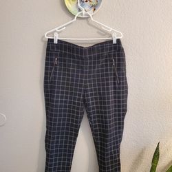 Maurices Bengaline High Rise Skinny Capris. Black and white windowpane plaid. 18