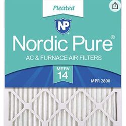 Nordic Pure 20x20x1 MERV 14 Pleated AC Furnace Air Filter