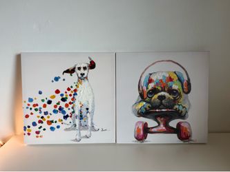 Cute dog paintings