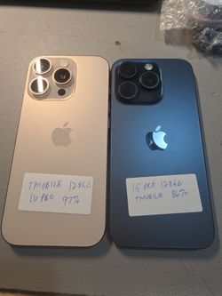 iPhone 16 pro and 15 pro for Tmobile or Metro PCS