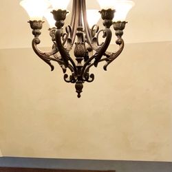 Vintage Bronzed Chandelier