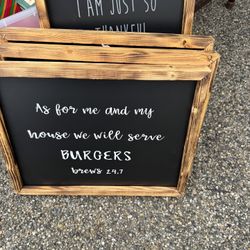 Wooden Signs,planters And Boxes