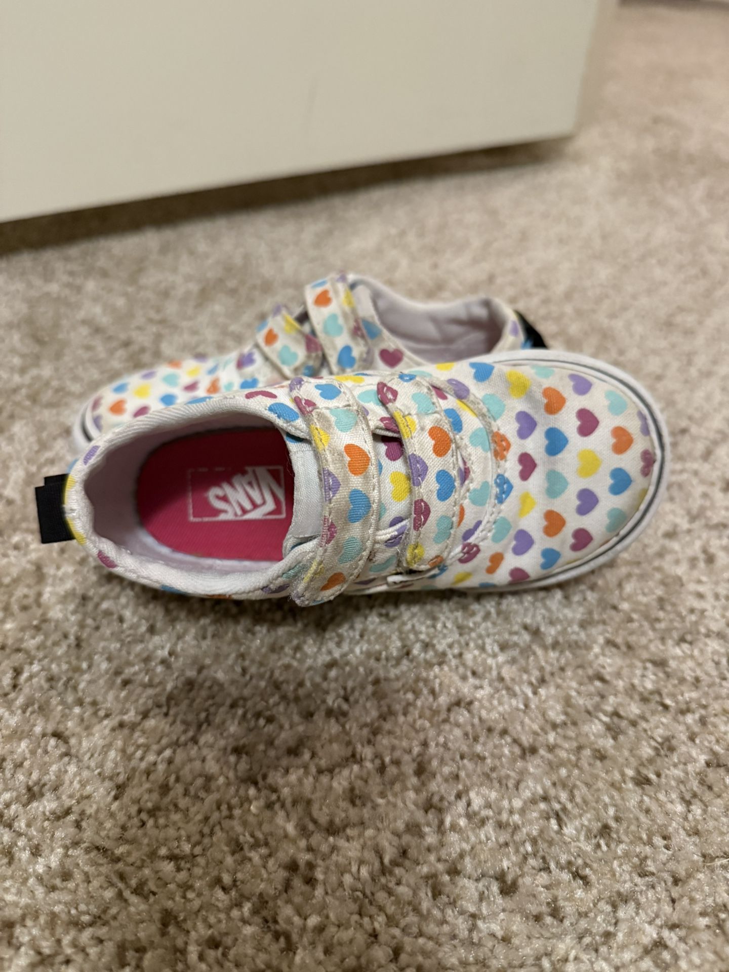 Toddler-Multi Color Heart Vans Shoes