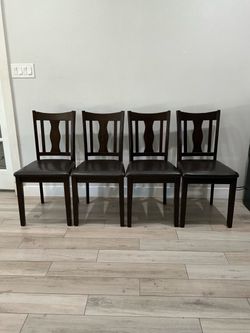 4 chairs dark brown