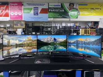 Computer Hp complete system with 3  Curved Monitos 