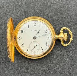 Antique 1911 ELGIN 15 Jewels, 14K SOLID GOLD , 31.7g manual wind pocket watch