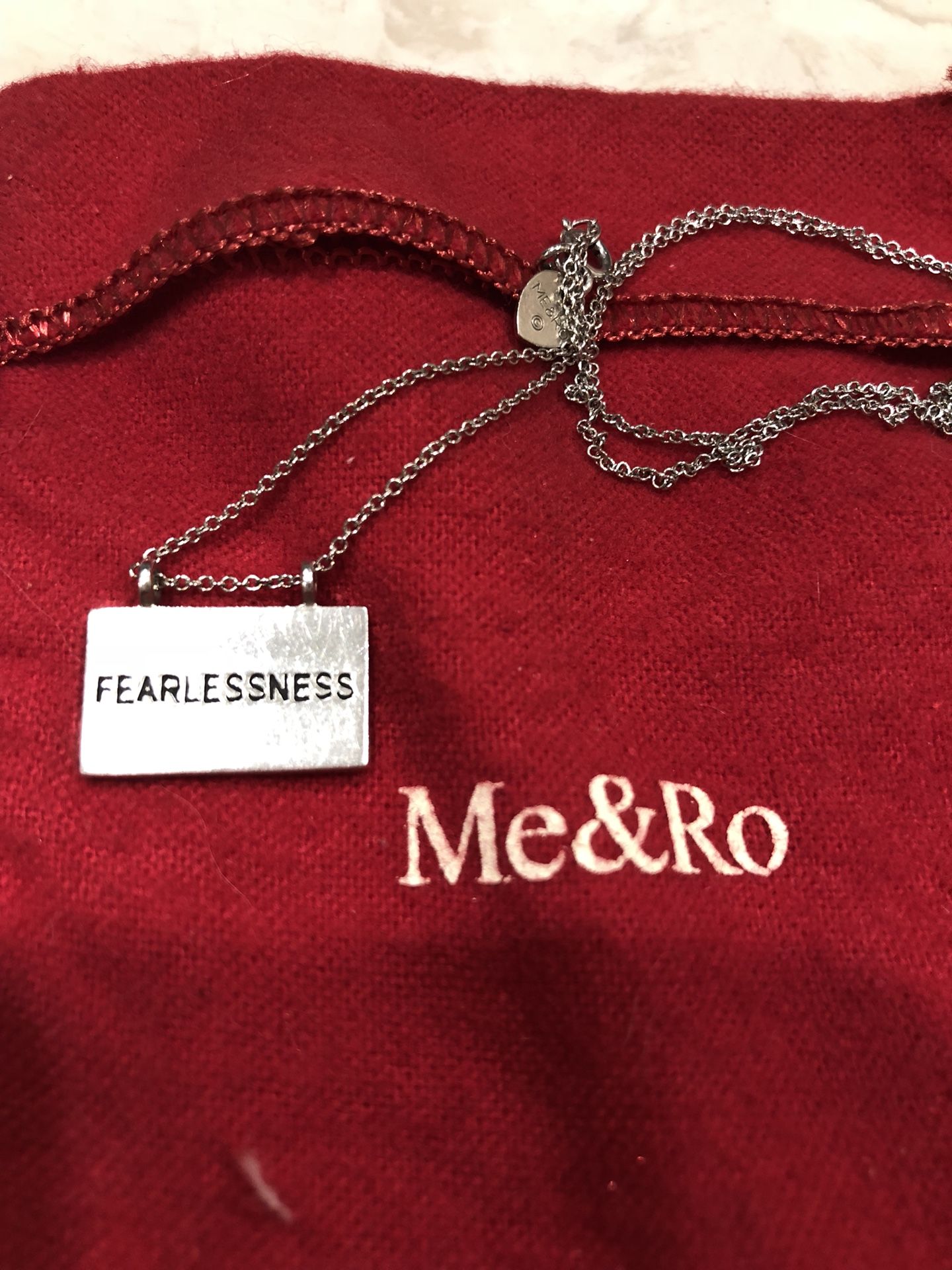 Me & Ro fearlessness necklace worn by Benson in SVU