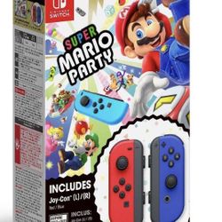 Super Mario Party + Red & Blue Joy-Con Bundle . 