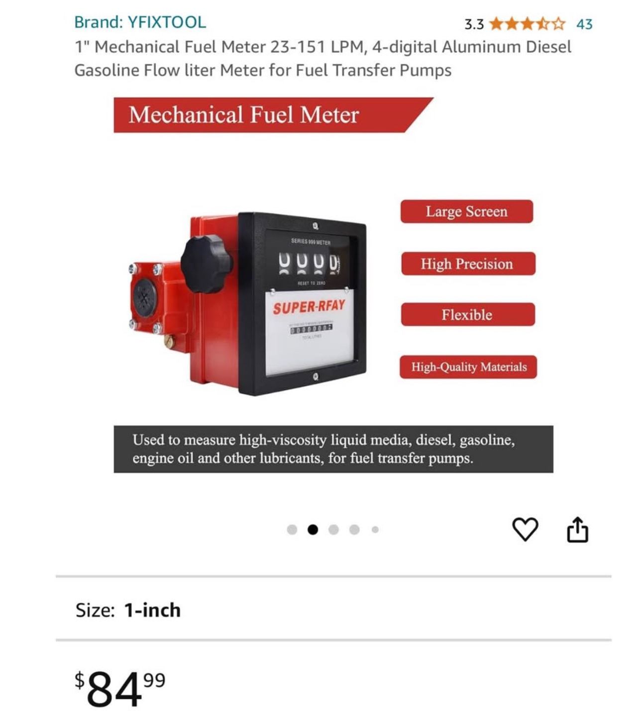 Mechanical Fuel Meter