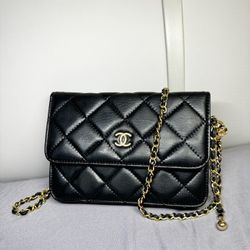 Ladies' fashion black crossbody bag