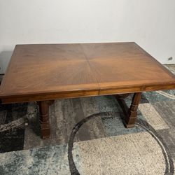 Dining Table With Leaf Solid Wood 