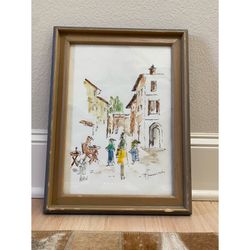 French Cafe Sketch Framed