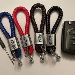 Ford F-150 Key Chain Keyfob Ring Leather Car Van Suv Accessories 