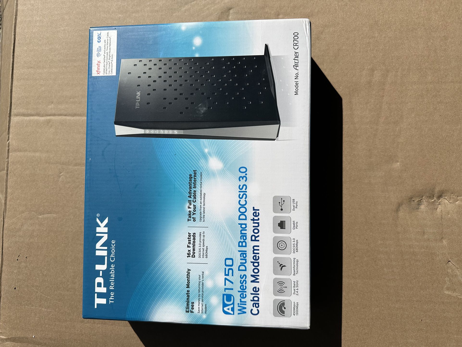 TP-link Ac 1750 Cable/modem Brand New 