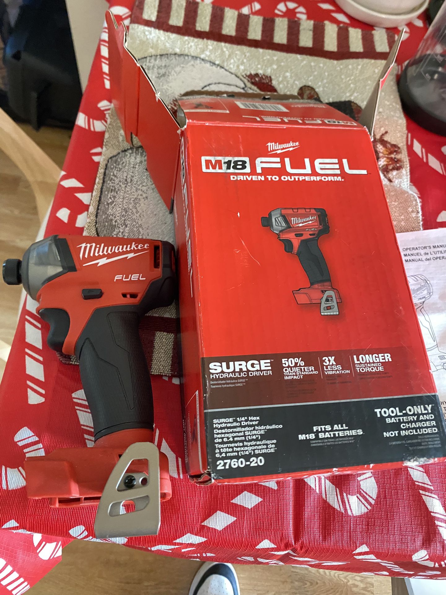 Drill Milwaukee with charger and batteries