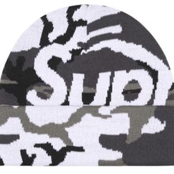 White Camo Supreme Beanie