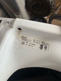 Washer machine ( whirlpool for parts) model number 2nd pic