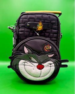 2026 Disney D23 Epic Rivals Cinderella Jaq Gus Lucifer Lug Crossbody Bag