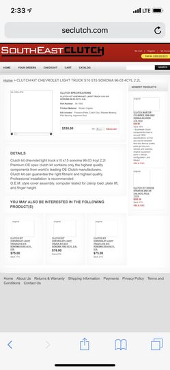 Chevy s10 Sonoma 96-03 4CYL 2.2L