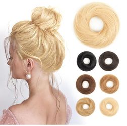 Messy Bun Hair Piece Bleach Blonde #613 100% Human Hair